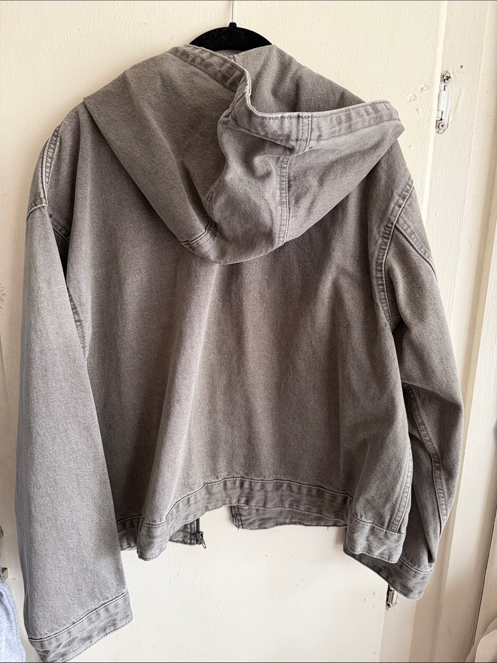 wild fable Washed Gray Hooded Zip Jacket - Picture 4 of 6